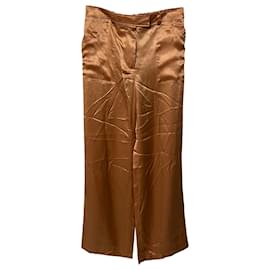 Tom Ford-Pantalon large Tom Ford en soie dorée-Orange