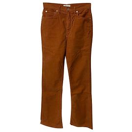 Calça Agolde Vintage Veludo em Algodão Laranja Laranja