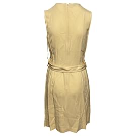 Stella Mc Cartney-Vestido tubo sin mangas con cinturón en amarillo rayón de Stella McCartney-Amarillo