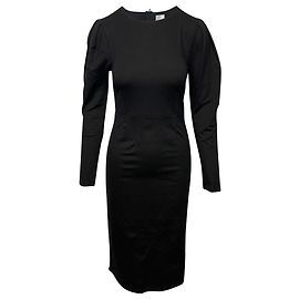 Robe de Cocktail Iris & Ink en Lyocell Noir Noir