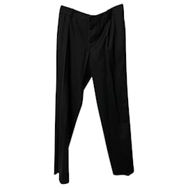 Chloé-Pantalones de vestir de Chloe en seda negra-Negro