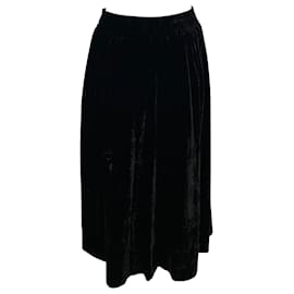 Golden Goose-Golden Goose Cassiopeia Skirt in Black Velvet-Black