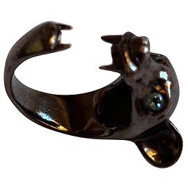 Autre Marque Anillo Violet Darkling Rodio Negro Topacio Azul Negro