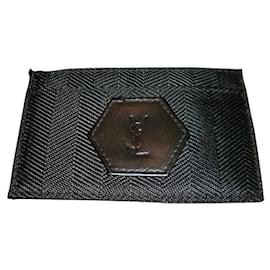 Yves Saint Laurent-nine m / f yves saint laurent card holder-Black