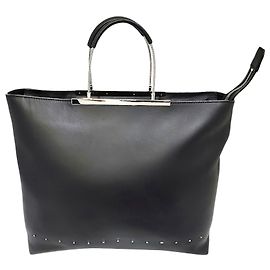 Alexander Wang Black Dime Leather Tote Bag Black