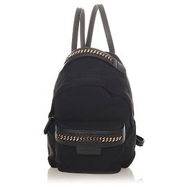 Stella Mc Cartney Stella McCartney Schwarzer Mini Falabella Go Rucksack Schwarz
