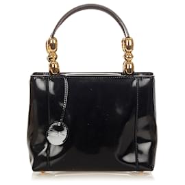 Dior-Dior Black Malice Patent Leather Handbag-Black