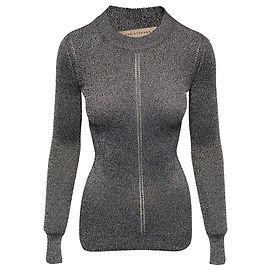 Christopher Kane - Top en maille métallisée en viscose argentée Gris