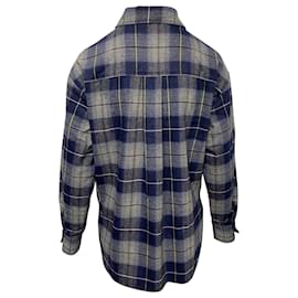 See by Chloé-See By Chloe Checked Flannel Shirt in Blue Wool-Blue