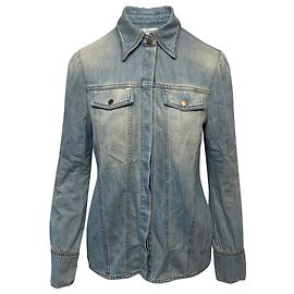 Camicia di jeans Victoria Beckham in cotone blu Blu
