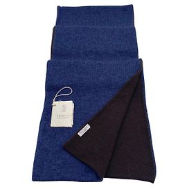 Brunello Cucinelli unisex blauer Kaschmirschal neu Braun Blau
