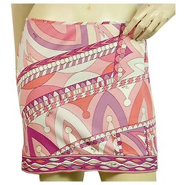 Minifalda de viscosa rosa con estampado caleidoscópico distintivo de Emilio Pucci Talla 40 Multicolor