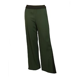 Karl Lagerfeld Green Side Logo & Snap Buttons Track Pants Trousers - sz 38 Dark green