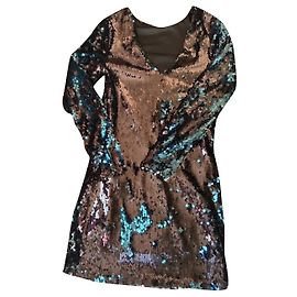Zara Strasskleid Schwarz mit Grünreflex Schwarz