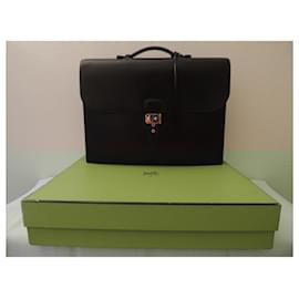 Hermès-HERMES DEPECHES BAG GM BOX BLACK-Black