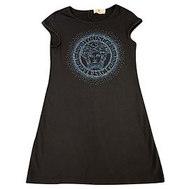 Vestido Versace de algodão azul marinho Azul marinho