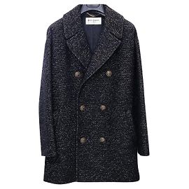 Cappotto Saint Laurent Nero D'oro