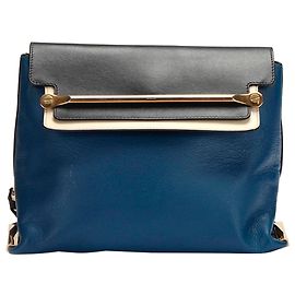 Chloé Bolsa de ombro de couro Chloe Blue Clare Azul Multicor