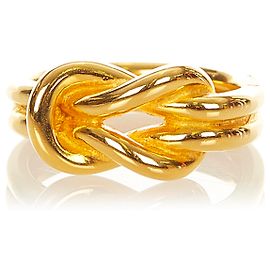 Hermès Hermes Gold Knot Scarf Ring Golden