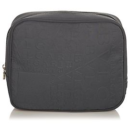 Bulgari Bvlgari Grauer Canvas-Beutel Grau