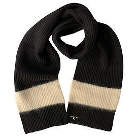 Tory Burch Black wool scarf Black