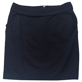 Minissaia Chanel Uniform azul marinho de viscose Azul marinho