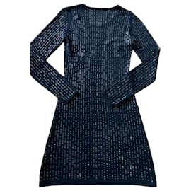 Eric Bompard-Eric Bompard cashmere dress with Swarovski rhinestones-Black