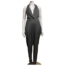 Temperley London Tuta smoking Temperley in lana e seta foderata Grigio