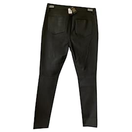 Maje Black Leather Pants Black