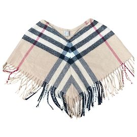 Hervorragender Burberry-Mädchen-Kind-Poncho Beige
