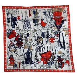 Sciarpa Christian Lacroix in cotone motivo personaggi Multicolore