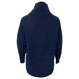 Victoria Victoria Beckham Gerippter Rollkragenpullover aus blauer Wolle Blau