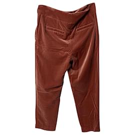 Brunello Cucinelli-Pantalones cortos de pernera recta en terciopelo rosa de Brunello Cucinelli-Rosa