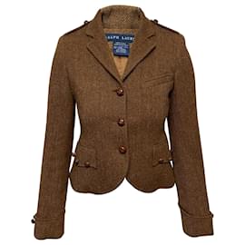 Ralph Lauren-Ralph Lauren Kilt Styled Jacket in Brown Wool-Brown