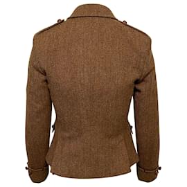 Ralph Lauren-Ralph Lauren Kilt Styled Jacket in Brown Wool-Brown