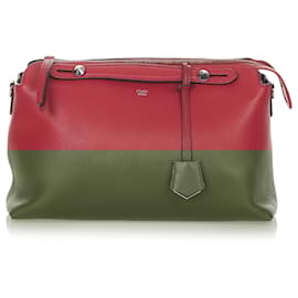 Fendi-Fendi Red By The Way Leather Satchel-Red