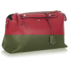 Fendi-Sac à main en cuir rouge Fendi By The Way-Rouge