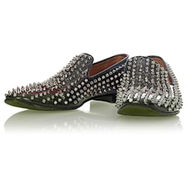 Christian Louboutin-Christian Louboutin Brown Panettone Dandelion Spikes Loafers-Brown,Dark brown