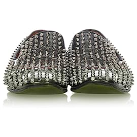 Christian Louboutin-Christian Louboutin Brown Panettone Dandelion Spikes Loafers-Brown,Dark brown