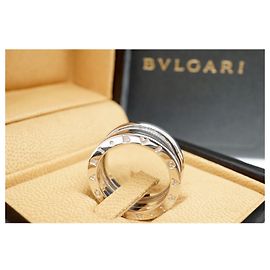 Bulgari Bvlgari 18k White Gold B.Zero1 3-Band Ring Size US6.3/4 eu54 Silvery Silvery