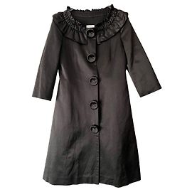 Cappotto Moschino Cheap And Chic in cotone e seta nero Nero