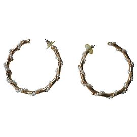 GOOSSENS for Chanel Hoop earrings very good condition Gold hardware