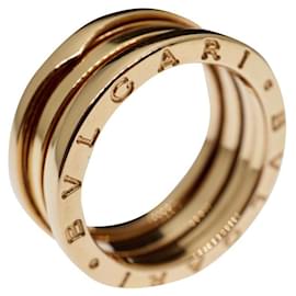 Bulgari-Bvlgari B.Zero1 18k Rose Gold 3 Band Ring Size 54 Golden Gold hardware-Gold hardware