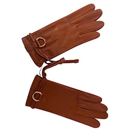 Lancel gloves Cognac