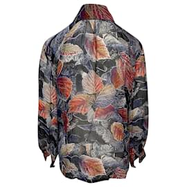 Chanel-Chanel Vintage Autumn Leaves Shirt in Multicolor Silk-Multiple colors