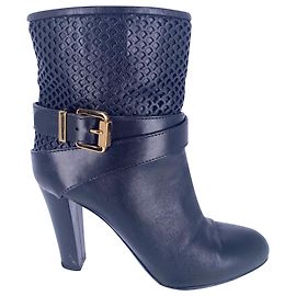 Botas Sergio Rossi Scarpe Donna em Couro Preto Preto