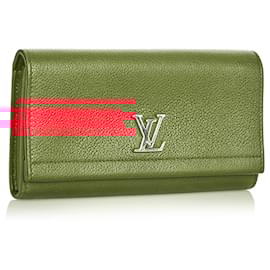 Louis Vuitton-Louis Vuitton Red Taurillon Capucines Wallet-Red