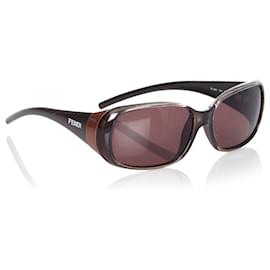 Fendi-Fendi Brown Round Tinted Sunglasses-Brown,Black