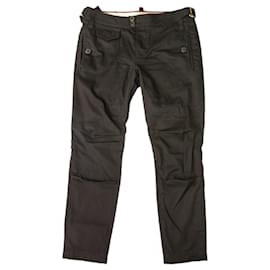 Dsquared2-Dsquared 2 Pantalones Capri De Algodón Negro Para Mujer - Sz38-Negro