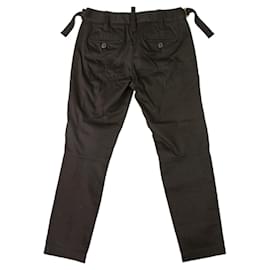 Dsquared2-Dsquared 2 Pantalon Capri en coton noir pour femme – Sz38-Noir